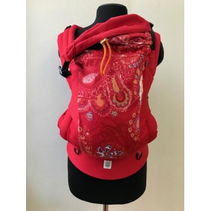 Красные пейсли и красный эргорюкзак Алое ходунок