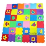 Комплект "Разноцветный коврик с фигурками" ​4 кв.м. (33х33x1 см)